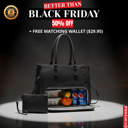 Caryona™ Tote with lunch compartment - Luxe Edition