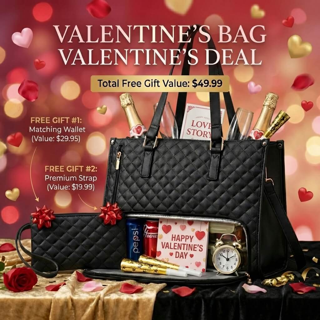 Caryona™ Tote with lunch compartment - Valentine's Bag